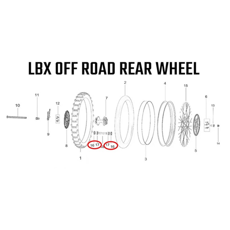 MBZ Industries Surron Rear Wheel Bearing and Seal Kit -