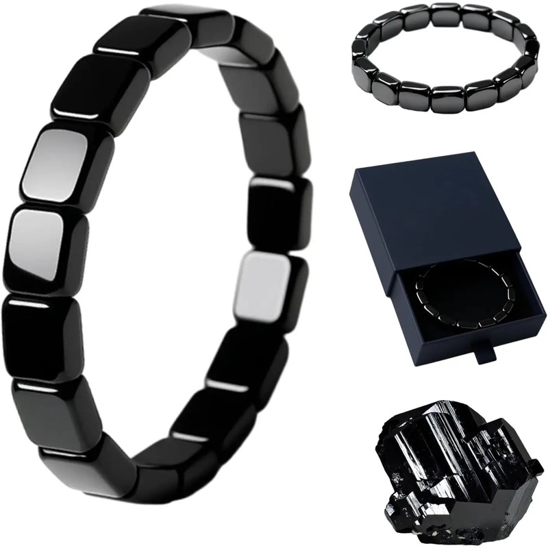 Hematite Bead Bracelet for Everyday Style – Geometric Metallic Stone