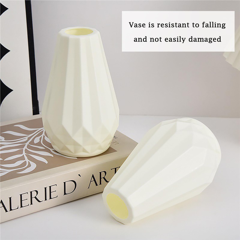 Flower Vase, Unbreakable PE Plastic Flower Vases, Durable Decorative Flower
