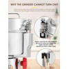 CGOLDENWALL 300g Electric Grain Grinder Mill Safety Upgraded 1500W High-speed