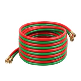 Oxygen Acetylene Hose 1/4-Inch × 50FT with 9/16”-18 B Fittings Welding Cutting Torch Twin Hose