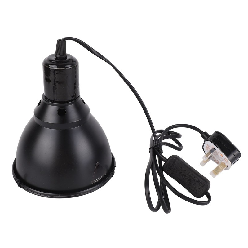 5.5in Reptile Lamp Fixture Uniform Heating Professional Shallow Dome Lamp