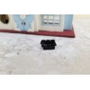 Island Crafts Dollhouse Miniature 1:144 Scale Sofa Couch Black Modern