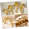 BESPORTBLE 2 Pairs Gold Bowknot Earrings for Women Teens Stylish