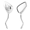 Unbranded Universal Chrome Skeleton Skull Hand Claw Motorcycle Rear View
