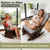 Wingback Rocking Chair Cushion with Neck Pillow High-Density Foam Indoor