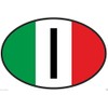 I Italy Country Code Oval with Italian Flag Bumper Sticker