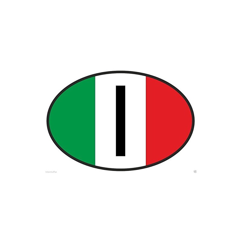 I Italy Country Code Oval with Italian Flag Bumper Sticker