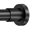 ZYRW Black Shower Curtain Rod 36-68 Inches (3-5.6ft) Non Rust