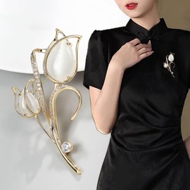 4Packs Beauty Flower Women Bling Pins,Rhinestone Glitter Pins Brooches for Women Cloth Wedding Party