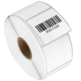 (1 Roll, 900/Roll) 1.5” x 1.5” Direct Thermal Labels - 1” Core, Compatible with Rollo Label Printer & Zebra Desktop Printers - All Purpose QR Barcode Address - Adhesive Perforated