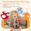 1PC Cute Mushroom Cat Tree with Sisal Scratching Posts Top