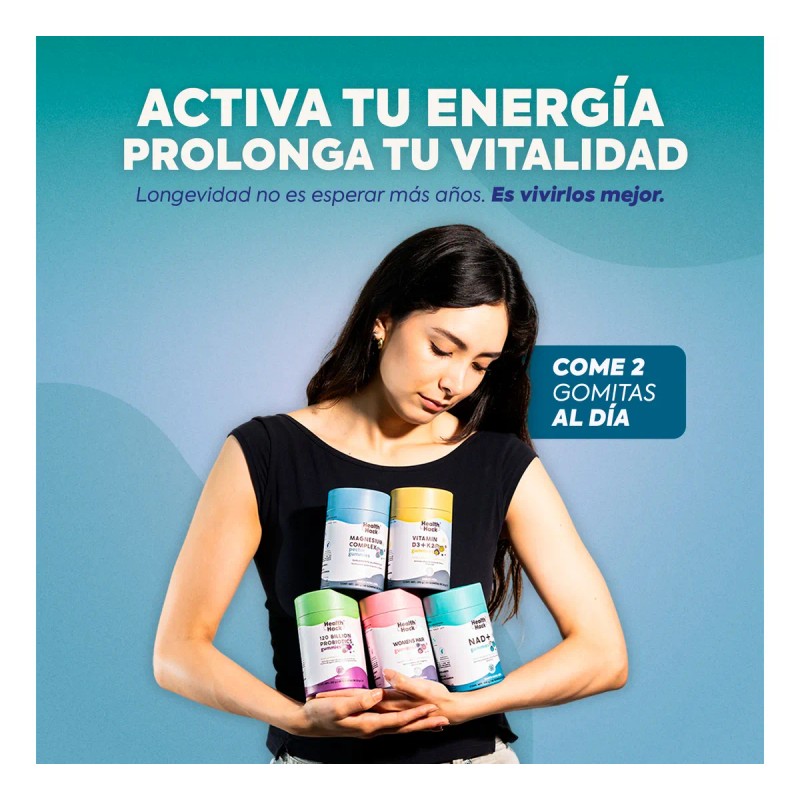 Nad+ Resveratrol Gomitas 60 Gummies Para 1 Mes Health Hack
