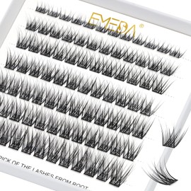 EMEDA Lash Clusters C Curl 84 Pcs Mix Length Natural Look Cluster Lashes DIY Lash Extensions10mm Individual Eyelash Clusters Super Thin Band (10mm C Curl Natural Ferry)
