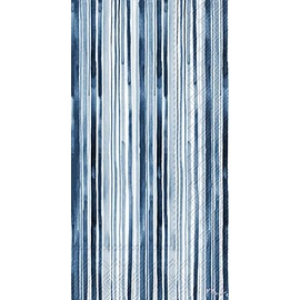 IHR Ideal Home Range Dinner Napkins Disposable 3-Ply Paper Hand Towels, 8.5" x 4.5", Coastal Ikat, 16-Count