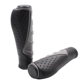 TRELC Antislip Bicycle Handlebars Grips Protector For Bicycle/ Mountain Bike/ Road Bike/ Folding Bike (Black+Grey)
