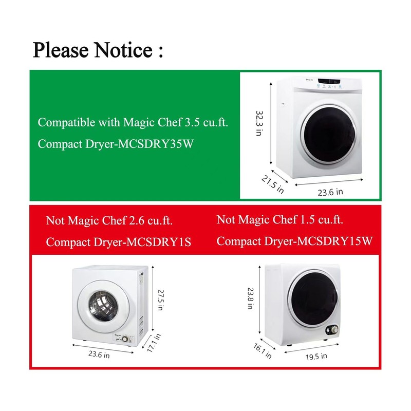 Seamless Portable Compact Dryer Blower Fan Belt Compatible with Magic