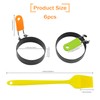 YUUTIAL Pack of 6 3.5 Inch Egg Rings with Oil