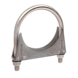 Universal Heavy Duty 3-1/2 Inch Stainless Exhaust Exhaust Clamp, 3.5” Exhaust U-Bolt Clamps Saddle Design with Reinforced Ribs