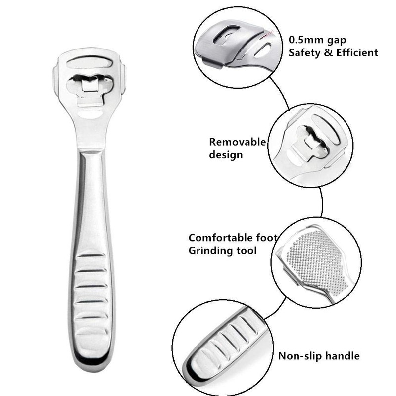 Drybely Professional Stainless Steel Callus Remover for Hardness, Pedicure and