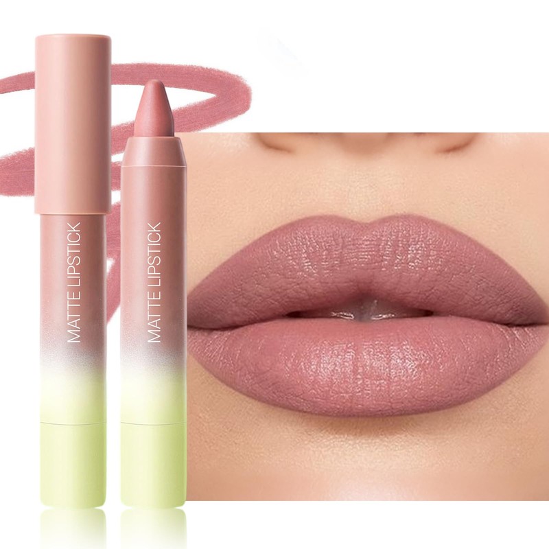 Erinde Lápiz Labial Mate, Delineador Labial Cremoso de Larga Duración,