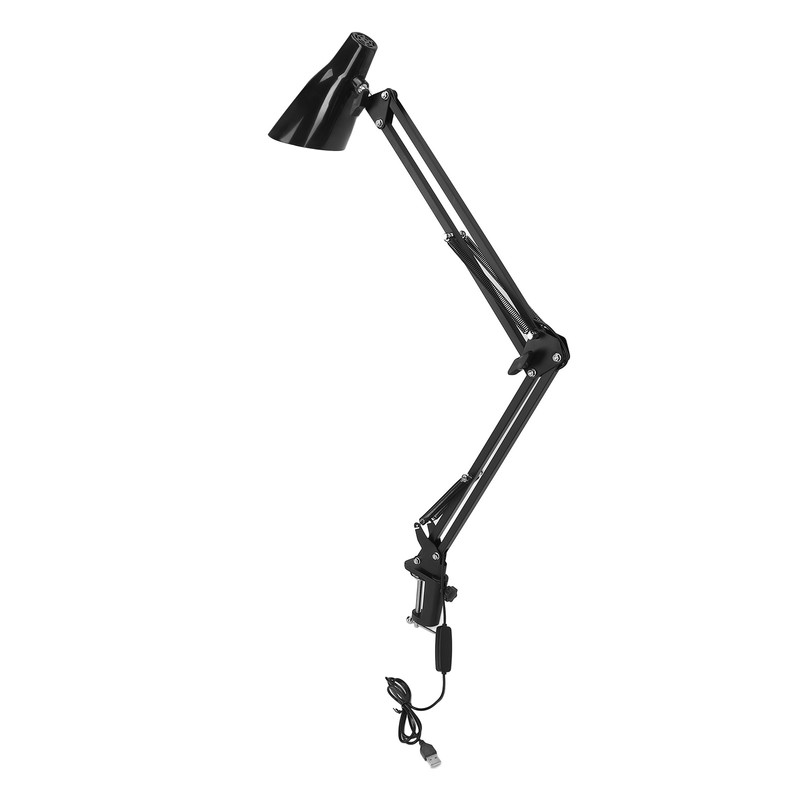 Swing Arm Desk Light with Clamp USB 3 Lighting 10