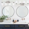 A1A9 4 Light Bathroom Vanity Light Fixtures, Brush Nickel Modern