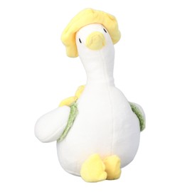 Flower Duck Plush Toy Cute Floral Hats Backpacks Soft Fat Body Bright Eyes Duck Stuffed Animal Toy for Children Adults Yellow