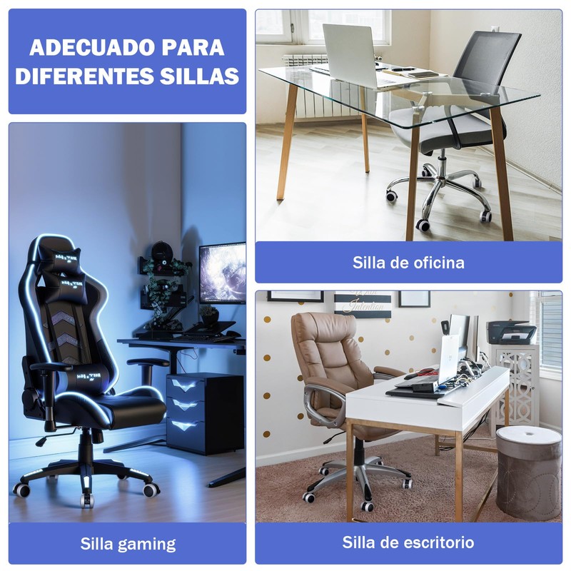 LIHAO 5X Ruedas Silla Oficina Freno Rueda Silla Giratoria 11mm/50mm