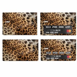 Leopard Pattern Card Skin Sticker Compatible for Debit Card, Credit Card, Transportation Card, Key Card, Vinyl Decal (Gradient Leopard)