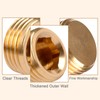 Atoplee Brass External Thread Inner Hex Head Plug 5pcs 3/8"