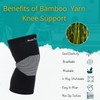 Wonder Care 1 x Black Bamboo Knee Braces for Men/Women,