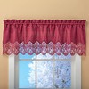 Collections Etc Elegant Lace Border Trimmed Solid-Colored Window Curtain