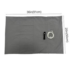 EMIKITS Grounding Bed Pillowcase Gray King 20x36 Inch, 5% Silver Fiber 95% Organic Cotton Natural Sleep Pillow Cover with Ground Cord and Wristband