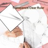 Plastic Ruler Set Clear 12inch/30cm Straight Ruler, Triange Ruler, Protractor