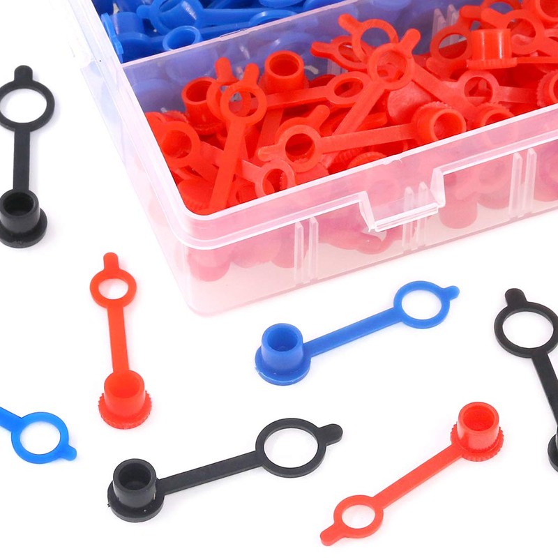 Swpeet 300Pcs Plastic Grease Fitting Cap Assortment, Grease Zerk Fitting