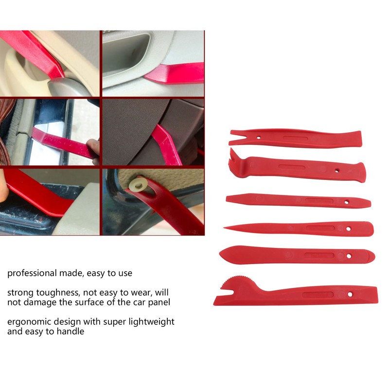 6 Pcs Auto Trim Removal Tool Set Door Panel Fastener