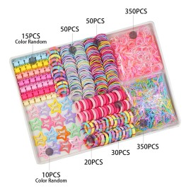 875pcs Mini Ligas Para Cabello Elásticas Dama Accesorios Etc