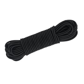 Ultimate Resistant 10m Elasticated Secure Rope, Bungee Straps, Elastic Bungee Cords and Fixings, Premium Black 8 mm Shock Cord, Clothesline, Perfect for Transport, Bicycle, and Loading