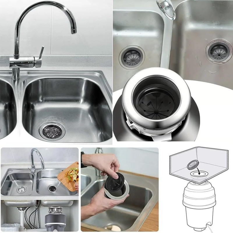 AAWUUT Garbage Disposal Splash Guard,3-3/8 Inch Kitchen Sink Drain Plug,Splash