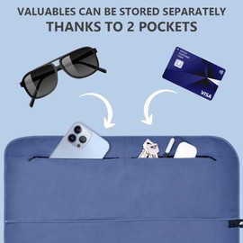 flintronic Gym Towel, Microfibre Towel with Zipper Pocket, Quick dry Lightweight Absorbent Travel Towel, Compact, Ultra-lightweight & Fast Drying, Perfect for Sports, Gym, Yoga, Camping & Backpacking