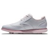 FootJoy Women's Traditions Shield Tip Golf Shoe, White/White/Pink, 8