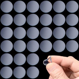 OIIKI 30 PCS Glass Top Bumpers, Anti Slip Round Pads, 2mm Thickness - Clear Rubber Spacers for Table, Kitchen, Laptop (Non-Adhesive)