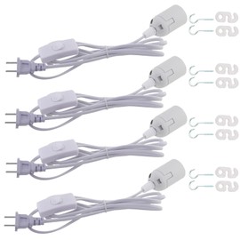 Odlamp 2 Packs 6.5FT/2M Pendant Light Socket Kits lamp Holder with Cord on/Off Switch, E26/E27 Bulb Hanging Light Extension Cable for Pendant Lighting Bulb Lamp (6.5FT 4 Packs)