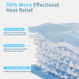 IM HOME Long Lasting Dog Cooling Mats, Waterproof Cooling Mat for Dogs, Washable Pet Cool Mats for Easy Clean, Non Slip Non-Toxic Foldable Summer Pet Outdoor Bed, Light Blue, 16" x 16"