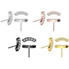 PIERCINGLINE Titanium Attachment with Push Pin Bow + 5 Crystals