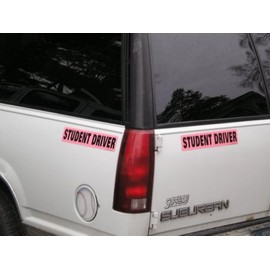 Student Driver Magnetic Vehicle Car Sign Reflective Magnet Safety Pink