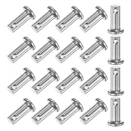 M METERXITY 20-Pack Single Hole Clevis Pins, M6 x 16mm 304 Stainless Steel Flat Head Clevis Pins for Mechanical Linkage/Fixed Parts/Ship Rigging, Link Hinge Pin Reusable