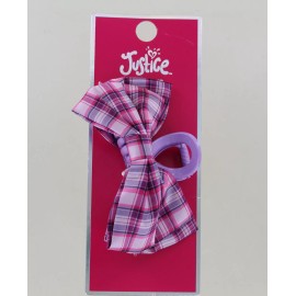 Justice New.  Justice Hair Clip - Purple Claw Clip with Pink & Purple Fabric Bow