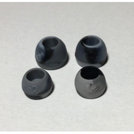 Skullcandy 2 pair Original Skullcandy Earphones buds tips gels grey and two tone all sizes - medium black two tone